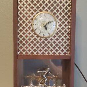 bowling clock 1950s mid century